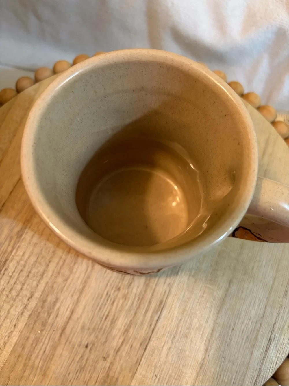 Marbled Ceramic Coffee Mug - Beige and Brown - Picture 5 of 6